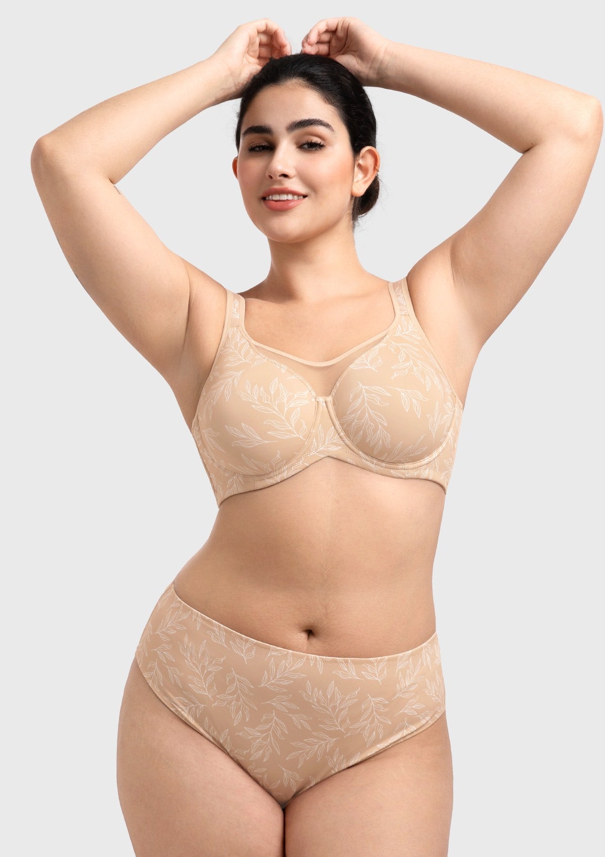 (Cardi B recommends)CoolComfort Smoothing Unlined Underwire Minimizer Bra - HSIA