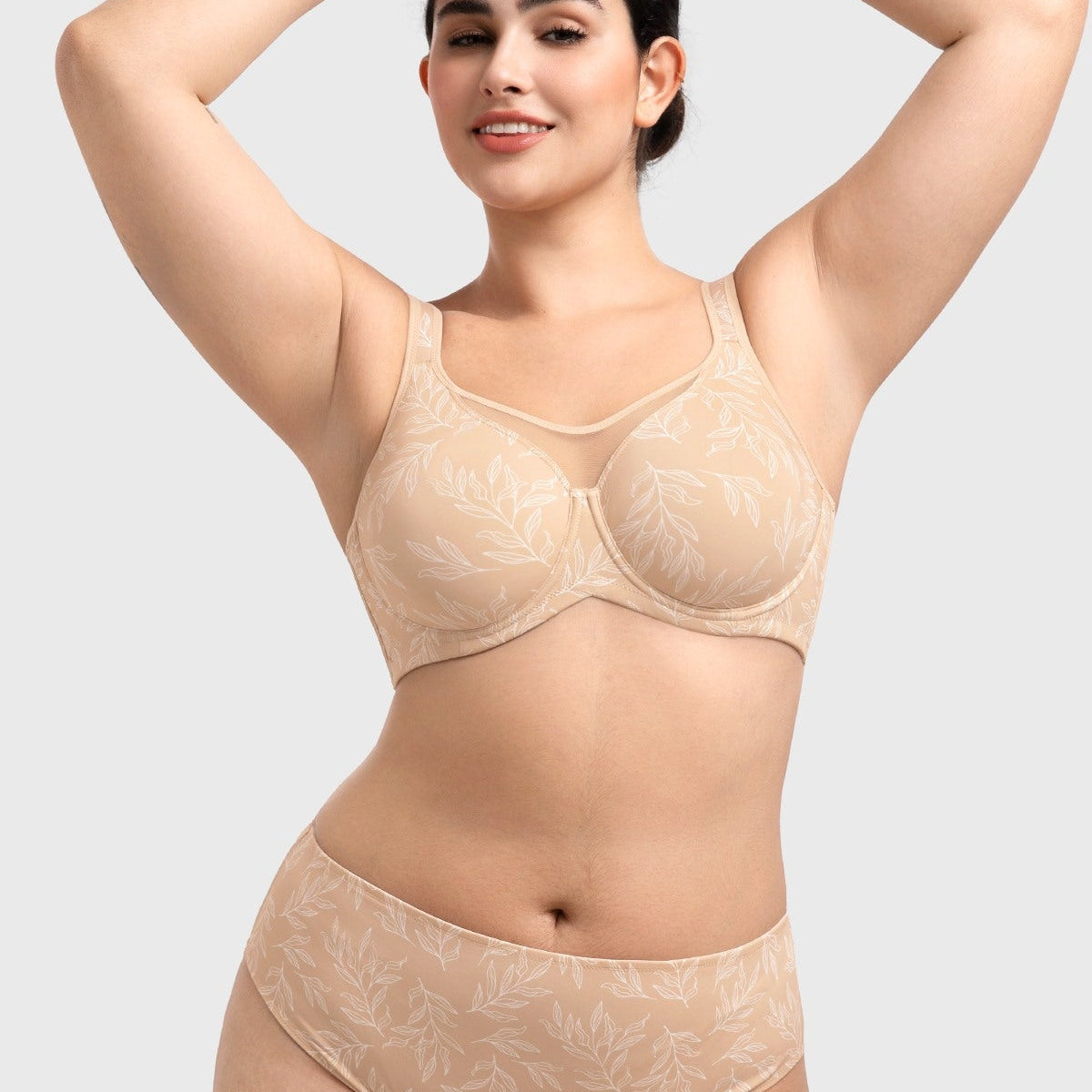 (Cardi B recommends)CoolComfort Smoothing Unlined Underwire Minimizer Bra - HSIA