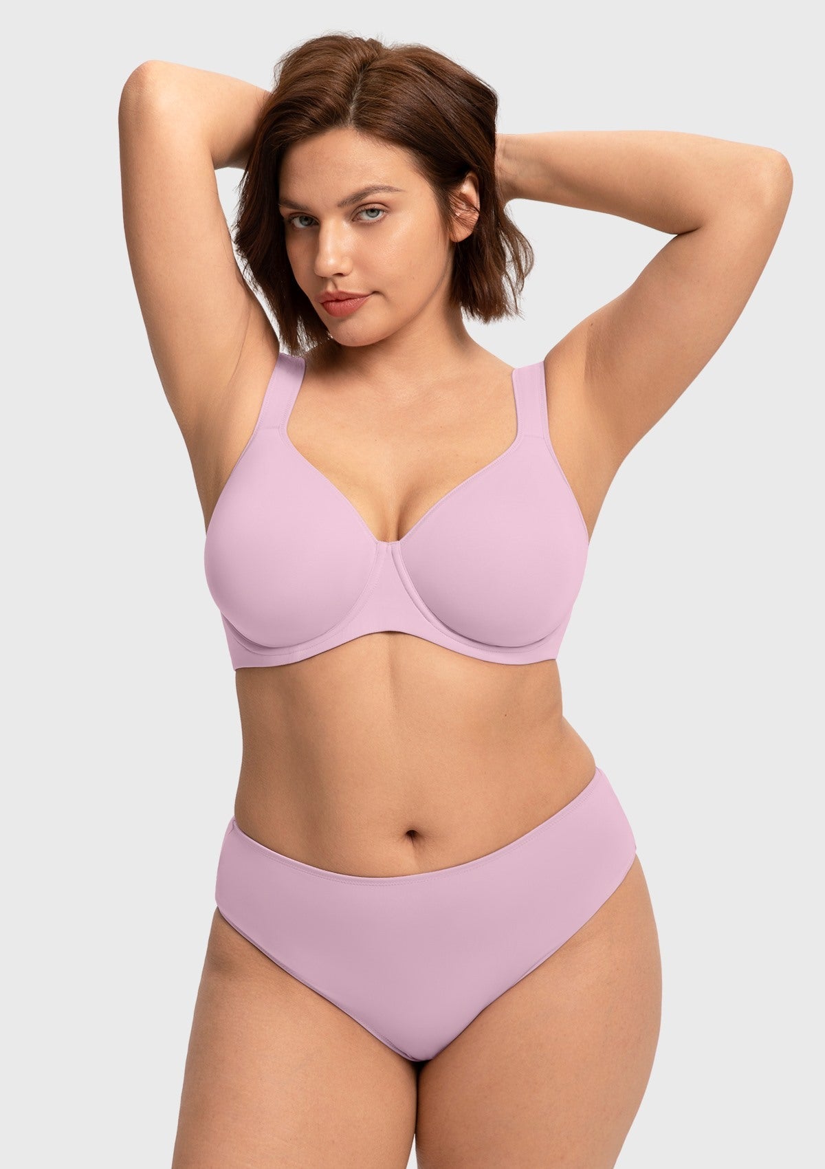 (Cardi B recommends)Joan Ultimate Soft T-shirt Unlined Underwire Minimizer Bra - HSIA