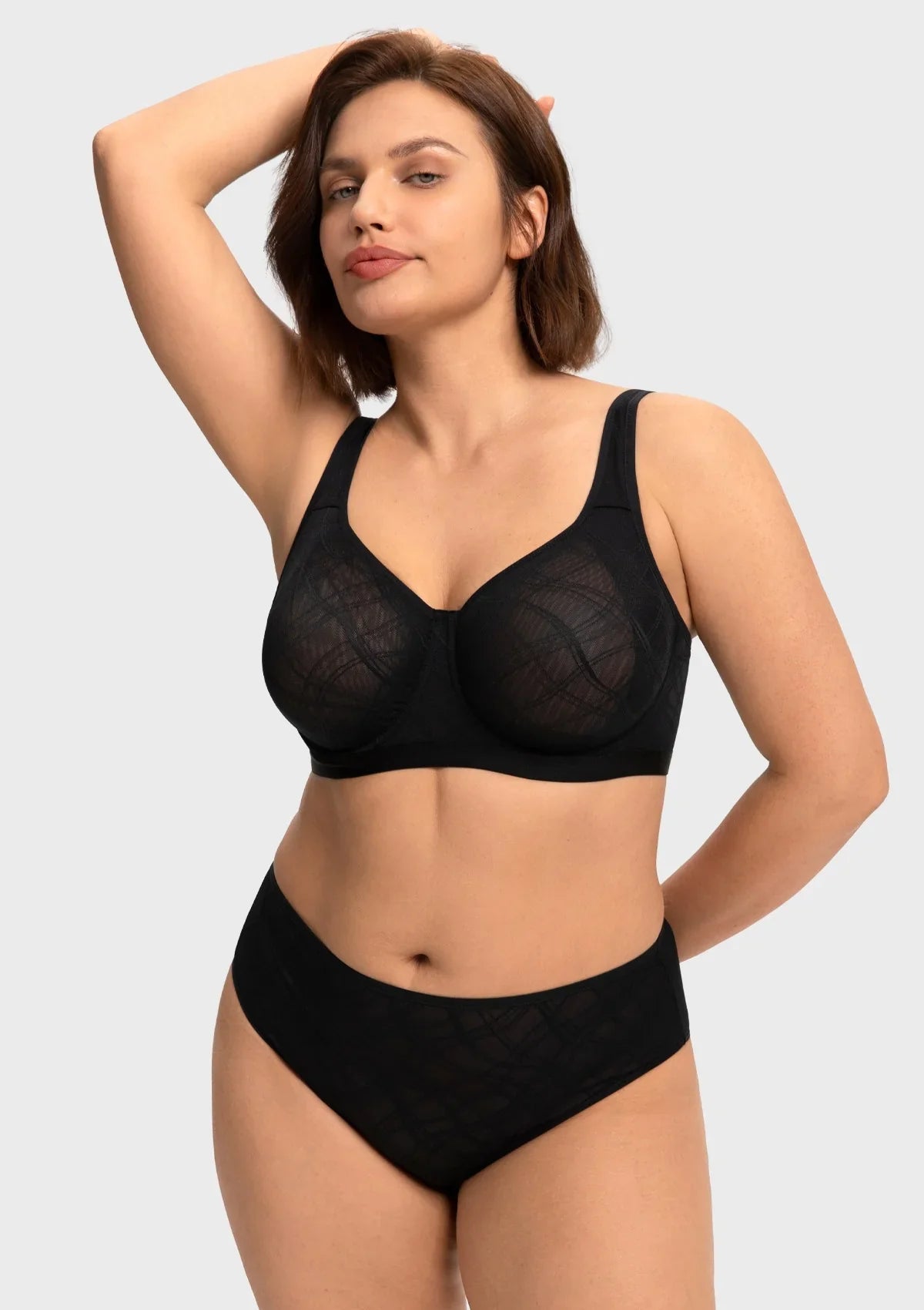 HSIA Skylark Breathable Lightweight Supportive Jacquard Mesh Wide Strap 3/4 Cup Comfort Bra - HSIA