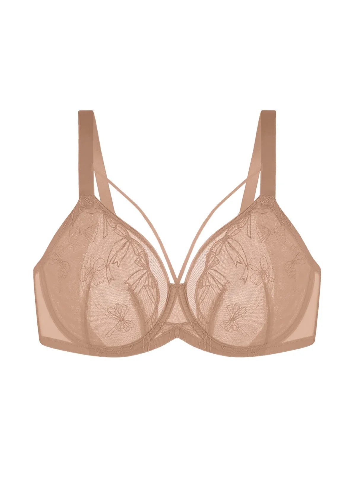 HSIA Renna Holiday Edit Embroidery Red Underwire Bra - HSIA