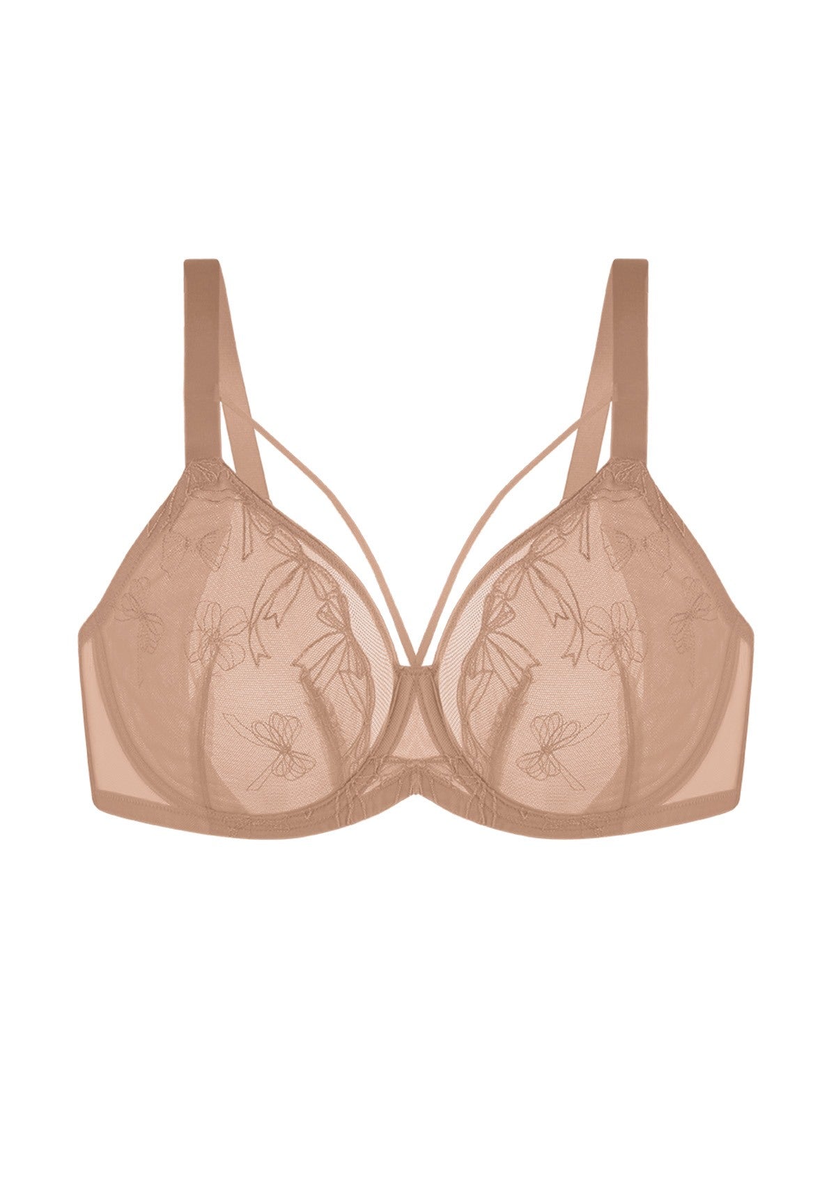 HSIA Renna Holiday Edit Embroidery Red Underwire Bra - HSIA