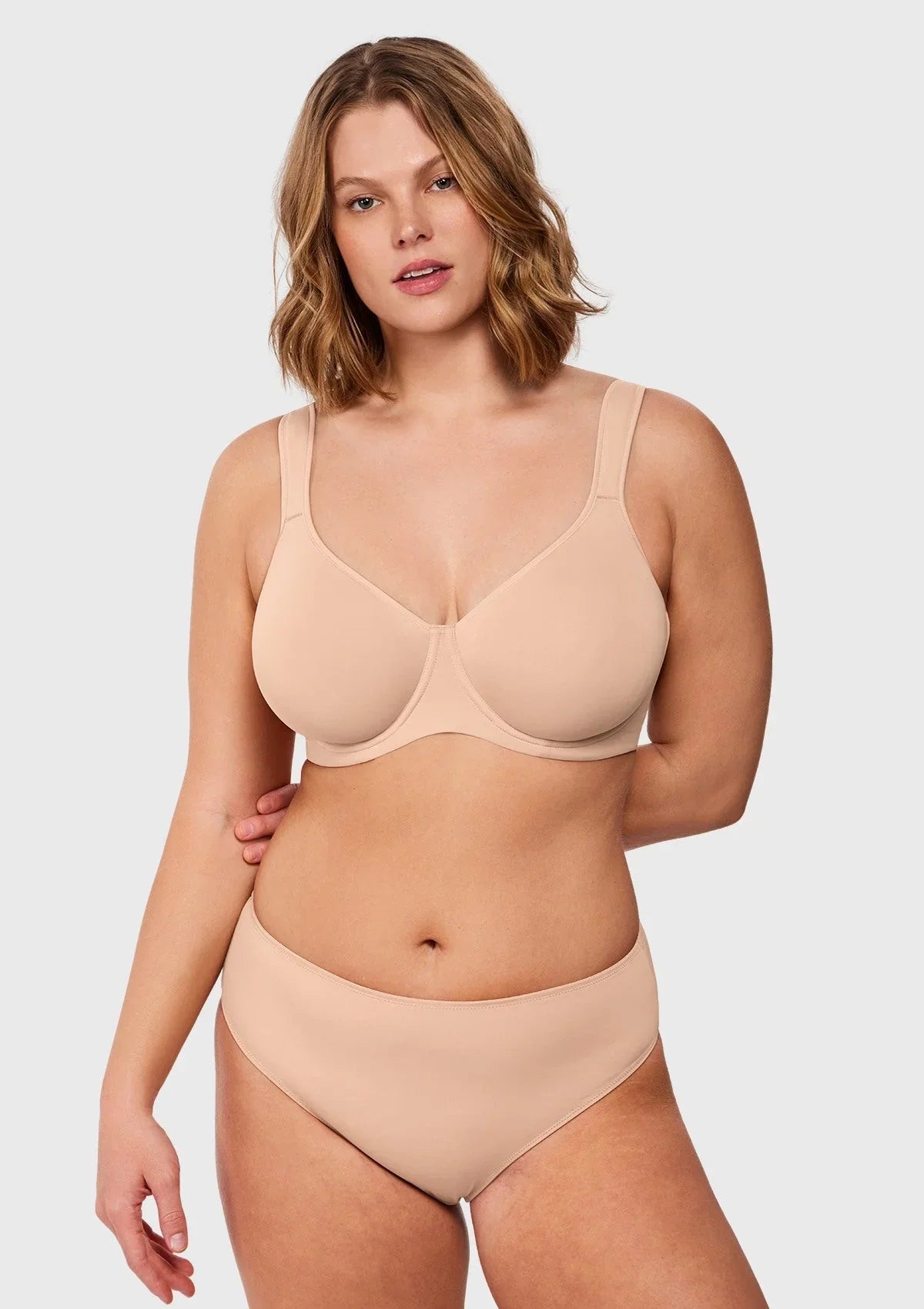 (Cardi B recommends)Joan Ultimate Soft T-shirt Unlined Underwire Minimizer Bra - HSIA