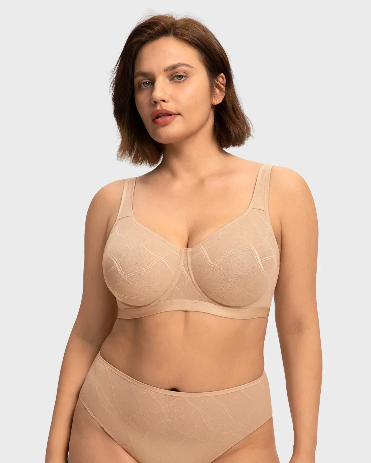 HSIA Skylark Breathable Lightweight Supportive Jacquard Mesh Wide Strap 3/4 Cup Comfort Bra - HSIA