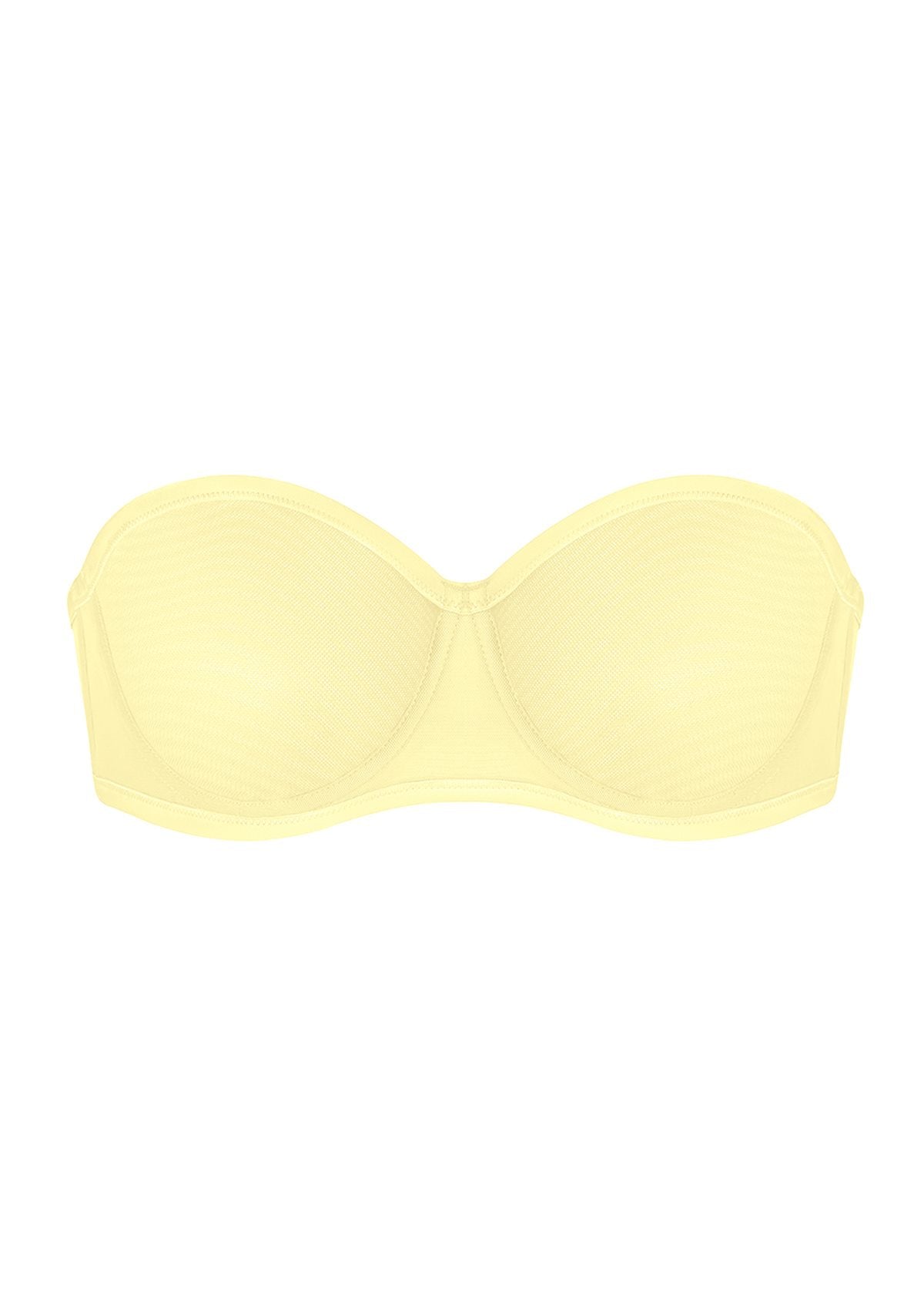 Bella Sheer Mesh Unlined Underwire Strapless Balconette Bra