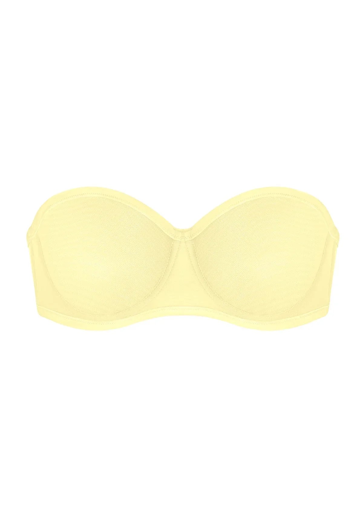 Bella Sheer Mesh Unlined Underwire Strapless Balconette Bra - HSIA