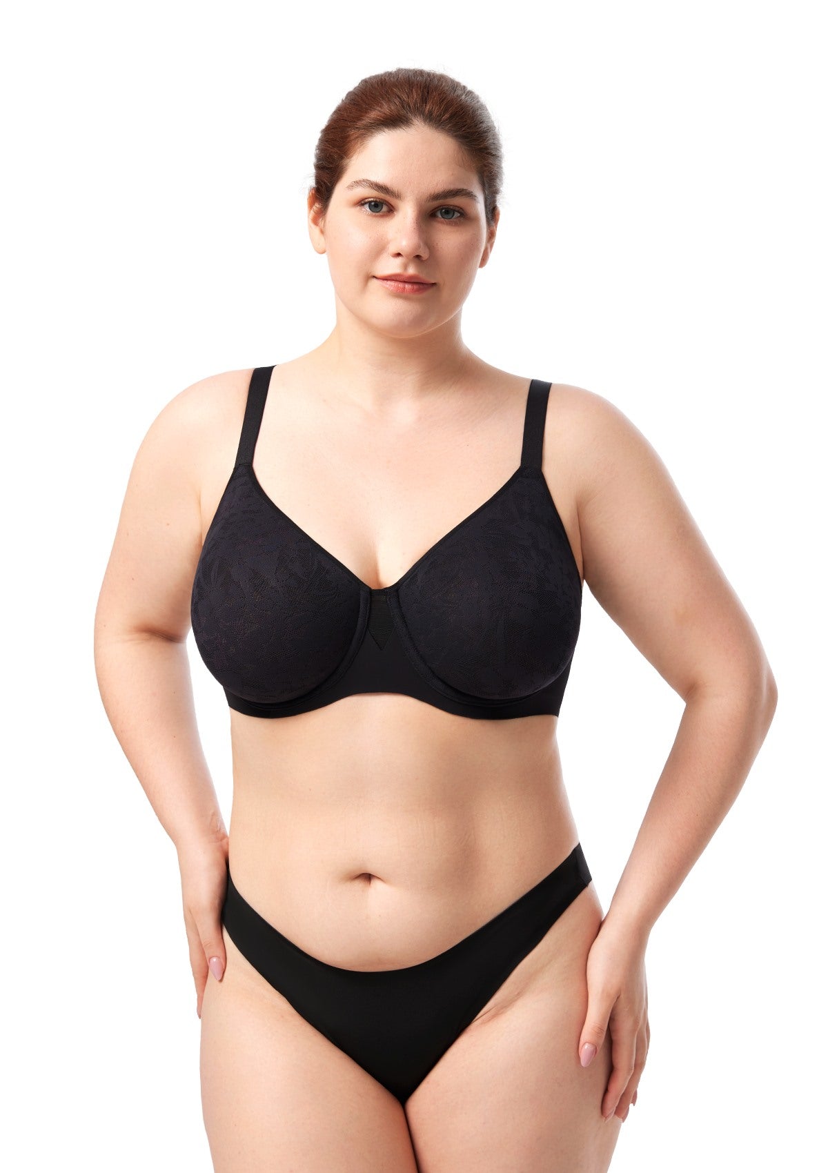 HSIA Auri Seamless Lace Support Bra Full Coverage Underwire Comfort Fit - HSIA