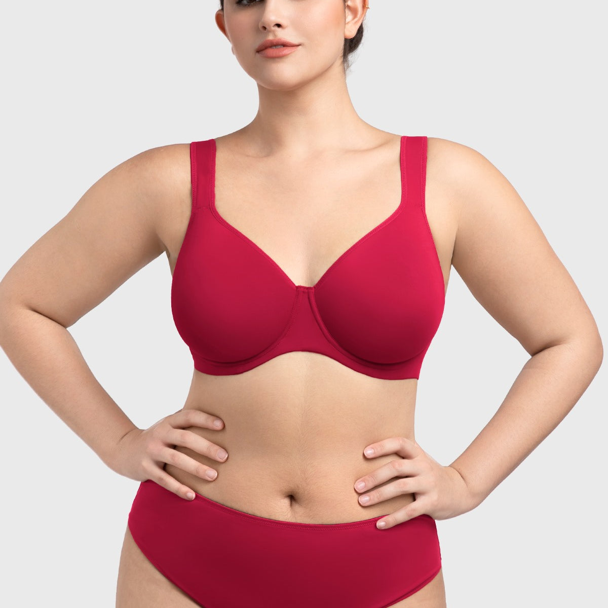 (Cardi B recommends)Joan Ultimate Soft T-shirt Unlined Minimizer Pink Bra - HSIA