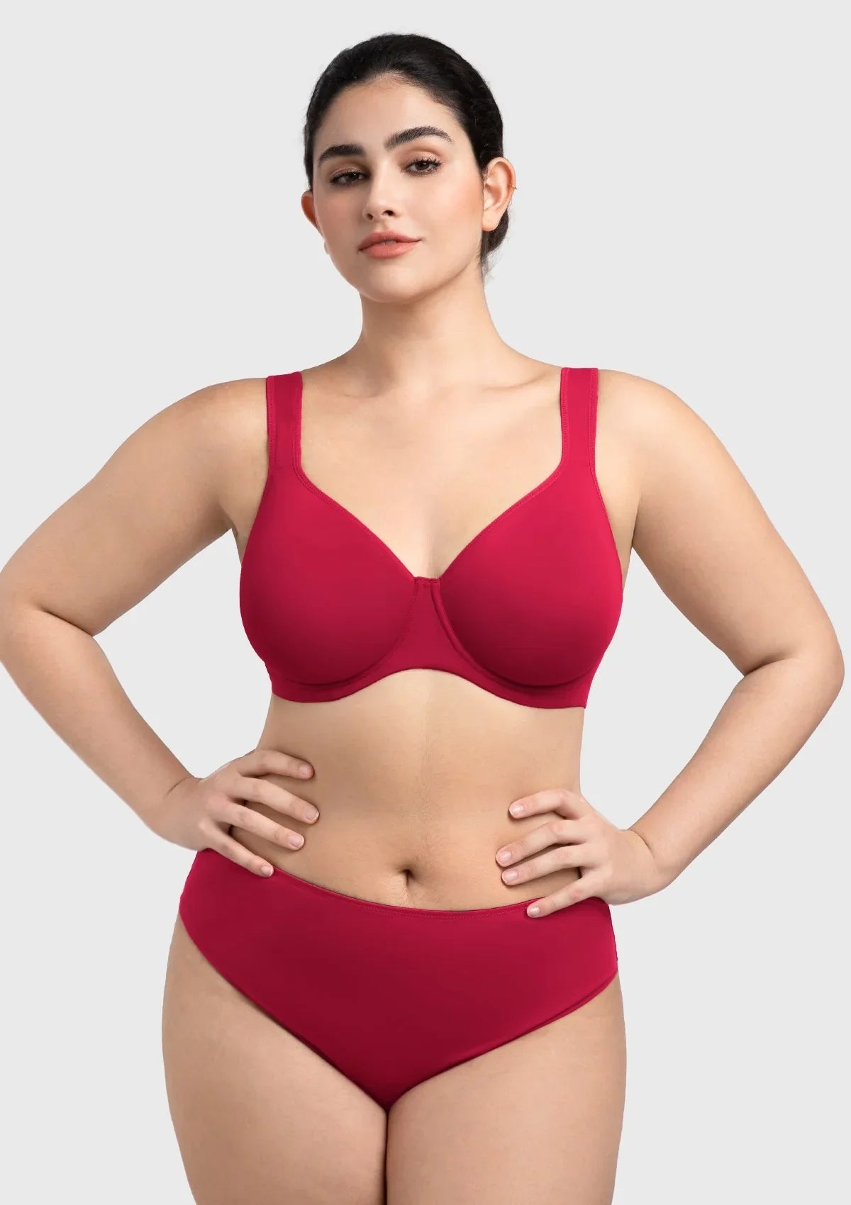 (Cardi B recommends)Joan Ultimate Soft T-shirt Unlined Minimizer Pink Bra - HSIA