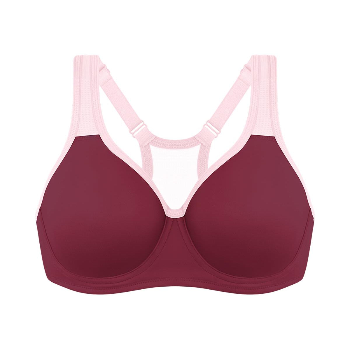 ComfyArc Unlined Outside Underwire Racerback Sports Bra