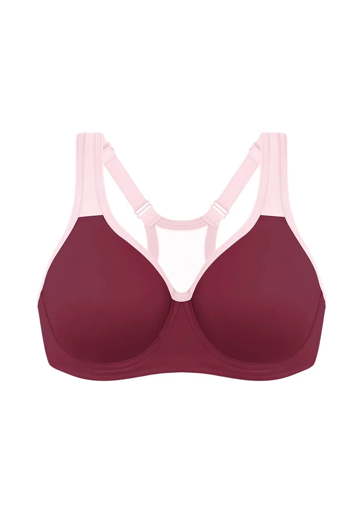 ComfyArc Unlined Outside Underwire Racerback Sports Bra - HSIA