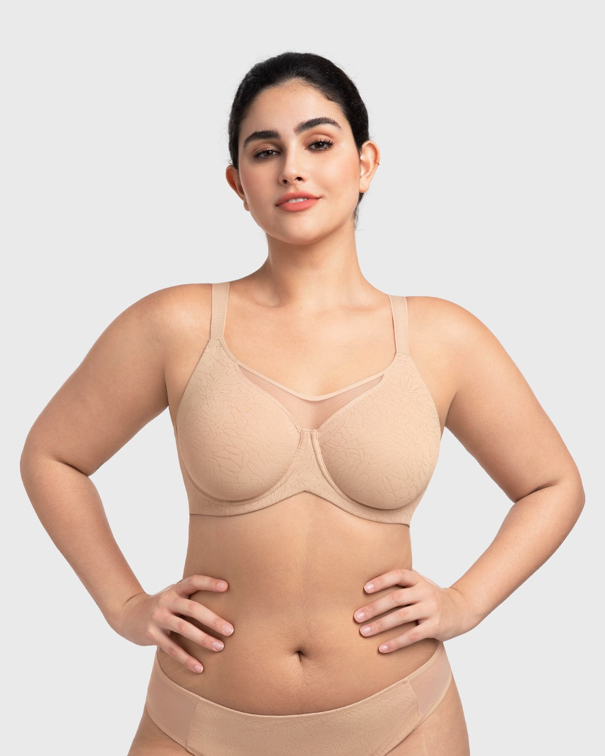 HSIA CoolComfort Plus Size Underwire Smoothing Wide Strap Full Coverage Unlined Minimizer T-shirt Bra - HSIA