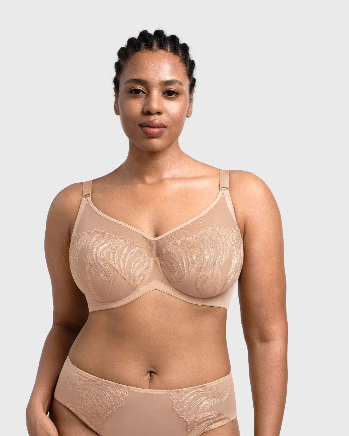 HSIA Luxe Bloom Plus Size Unlined Underwire Bra - HSIA