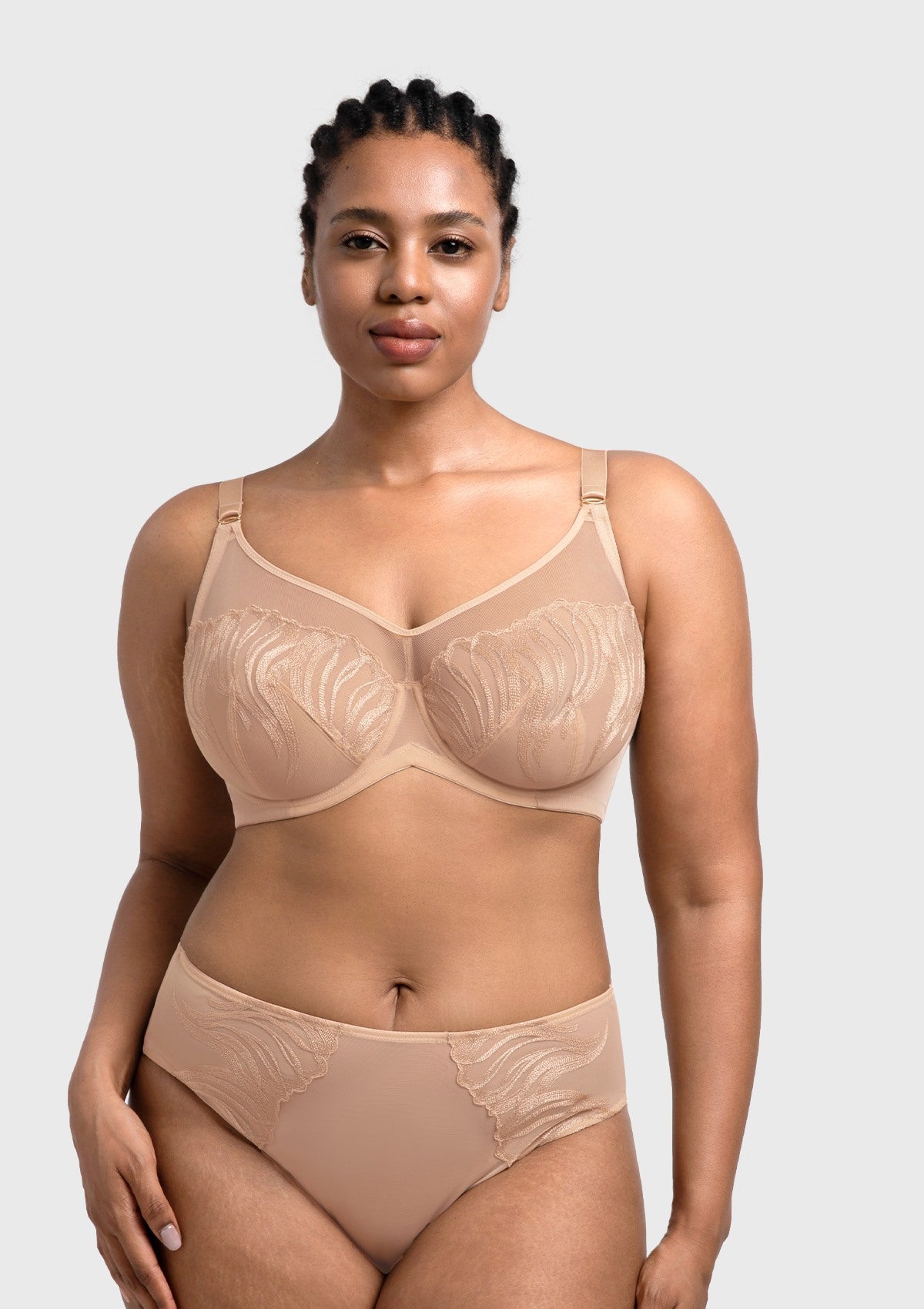 HSIA Luxe Bloom Plus Size Unlined Underwire Bra - HSIA