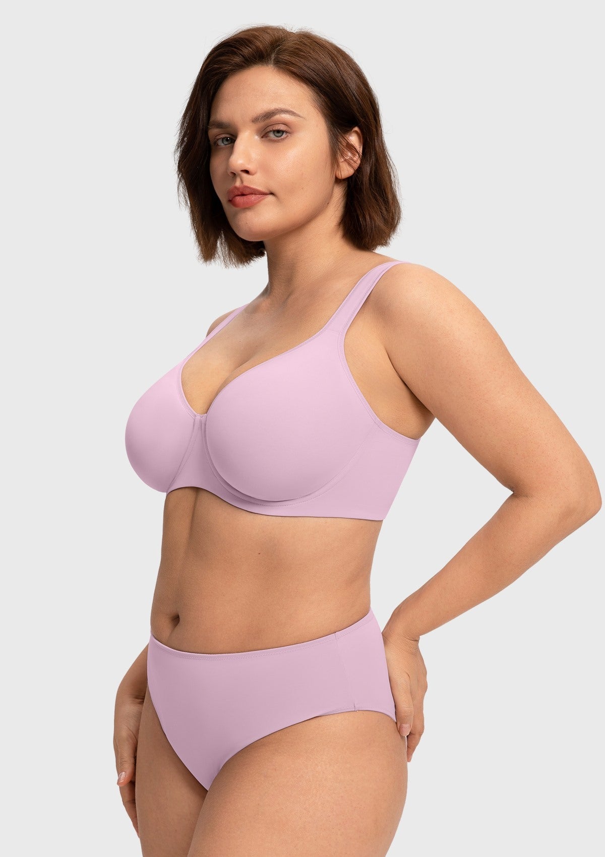 (Cardi B recommends)Joan Ultimate Soft T-shirt Unlined Underwire Minimizer Bra - HSIA