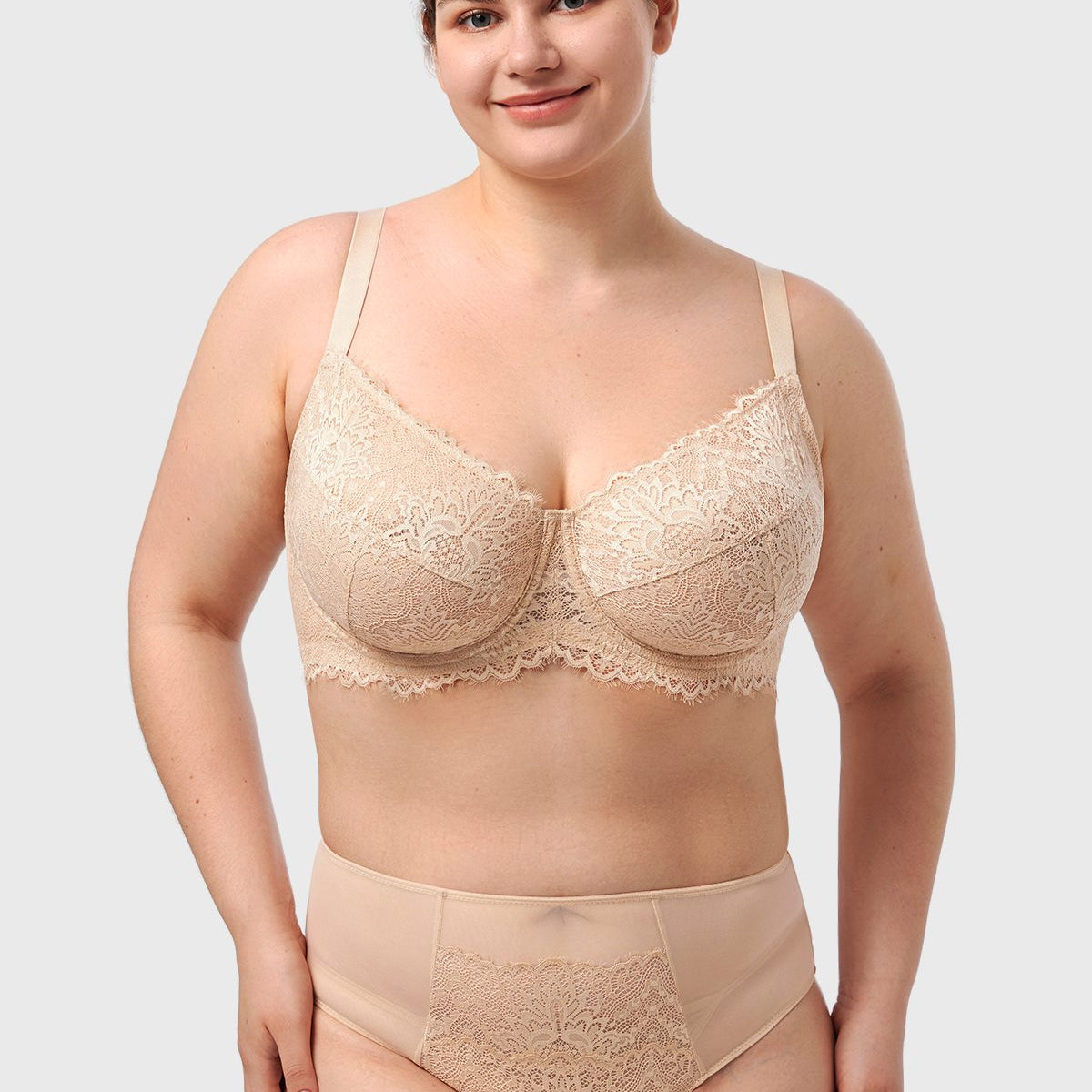 HSIA Horizon Blue Sunflower Underwire Lace Bra