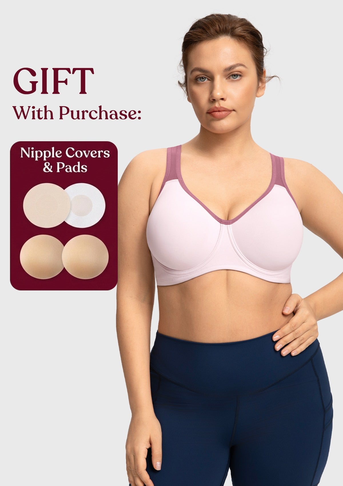 HSIA Athea Hybrid Active Vibe Soft Support Non-padded Unlined Full Coverage Wide Strap Outside Underwire Sports Bra - HSIA