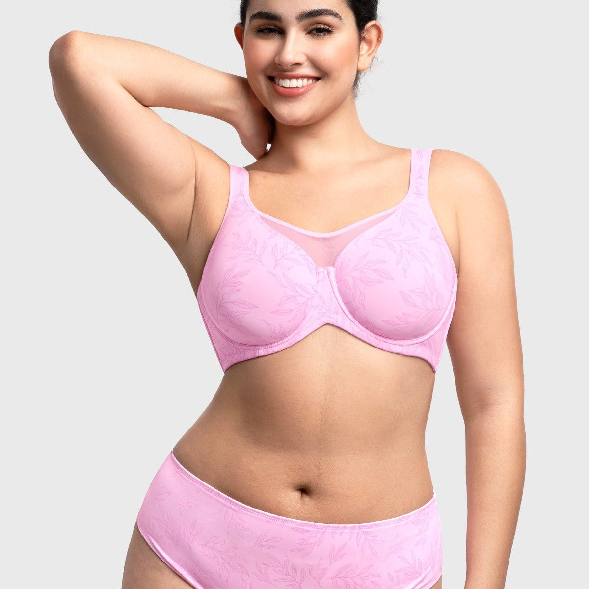(Cardi B recommends)CoolComfort Smoothing Unlined Underwire Minimizer Bra - HSIA