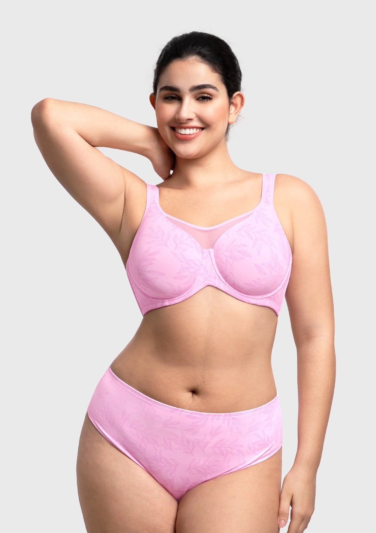 (Cardi B recommends)CoolComfort Smoothing Unlined Underwire Minimizer Bra - HSIA