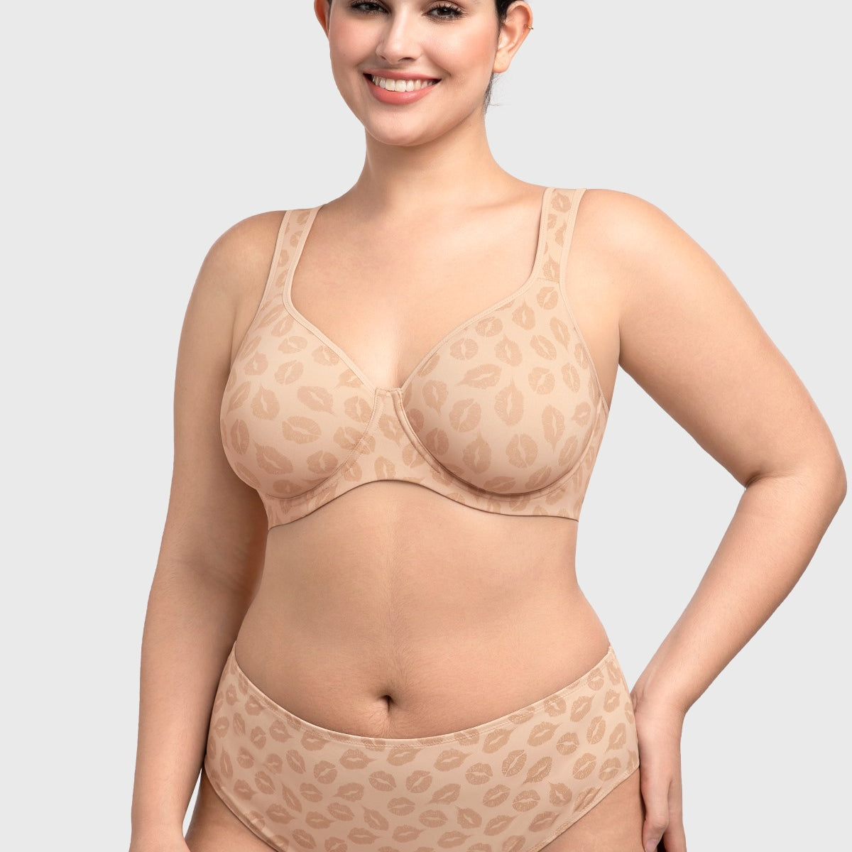 (Cardi B recommends)Joan Ultimate Soft T-shirt Unlined Minimizer Pink Bra - HSIA