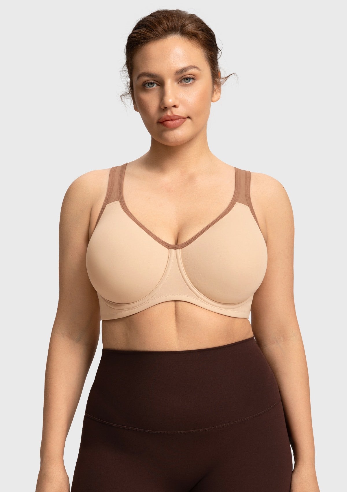 HSIA Athea Hybrid Active Vibe Soft Support Non-padded Unlined Full Coverage Wide Strap Outside Underwire Sports Bra - HSIA