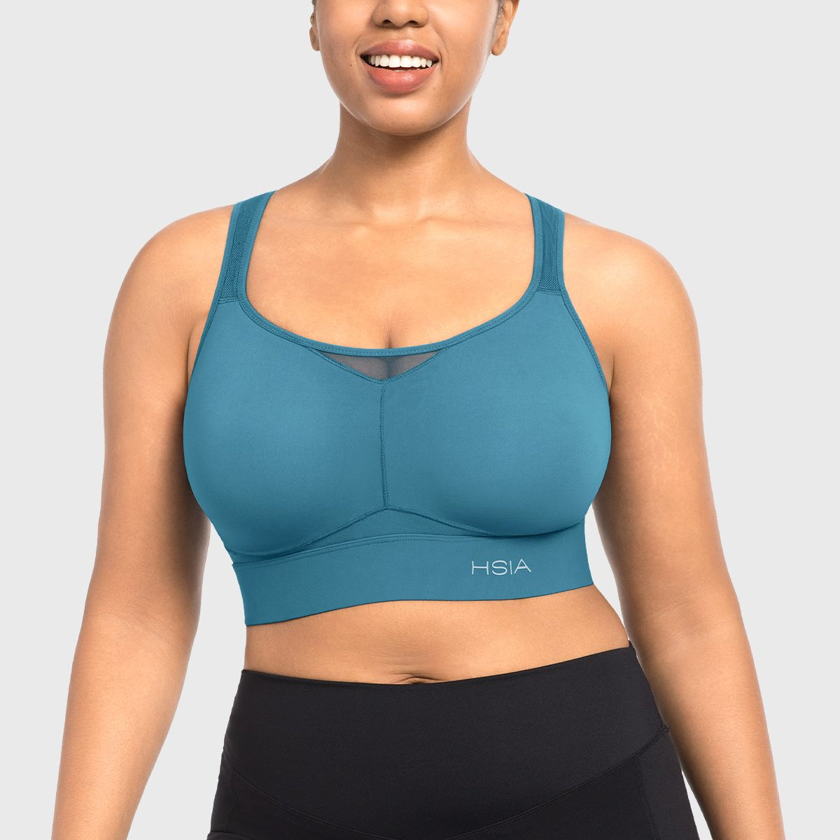 HSIA FlexCore High Impact Racerback Sports Bra Adjustable Support Full Coverage Fit