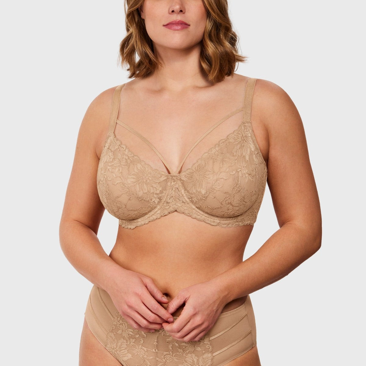 Pretty In Petals Bright Yellow Unlined Strappy Lace Bra