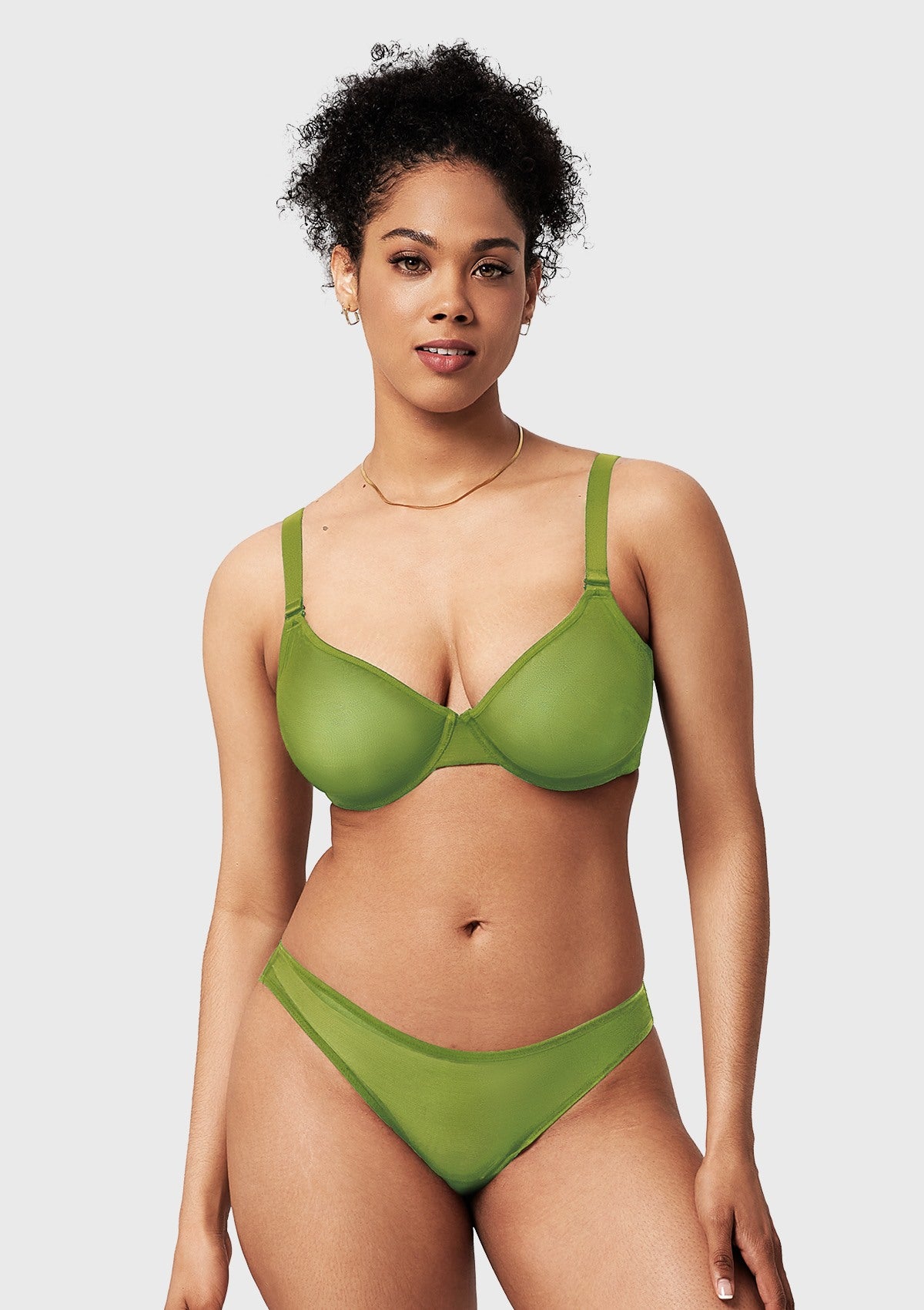 Seraphina Unlined Underwire Sheer Mesh Bra - HSIA