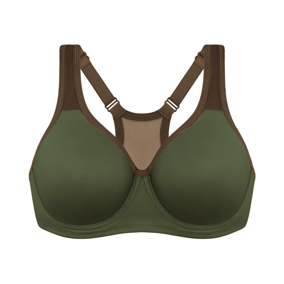 ComfyArc Unlined Outside Underwire Racerback Sports Bra