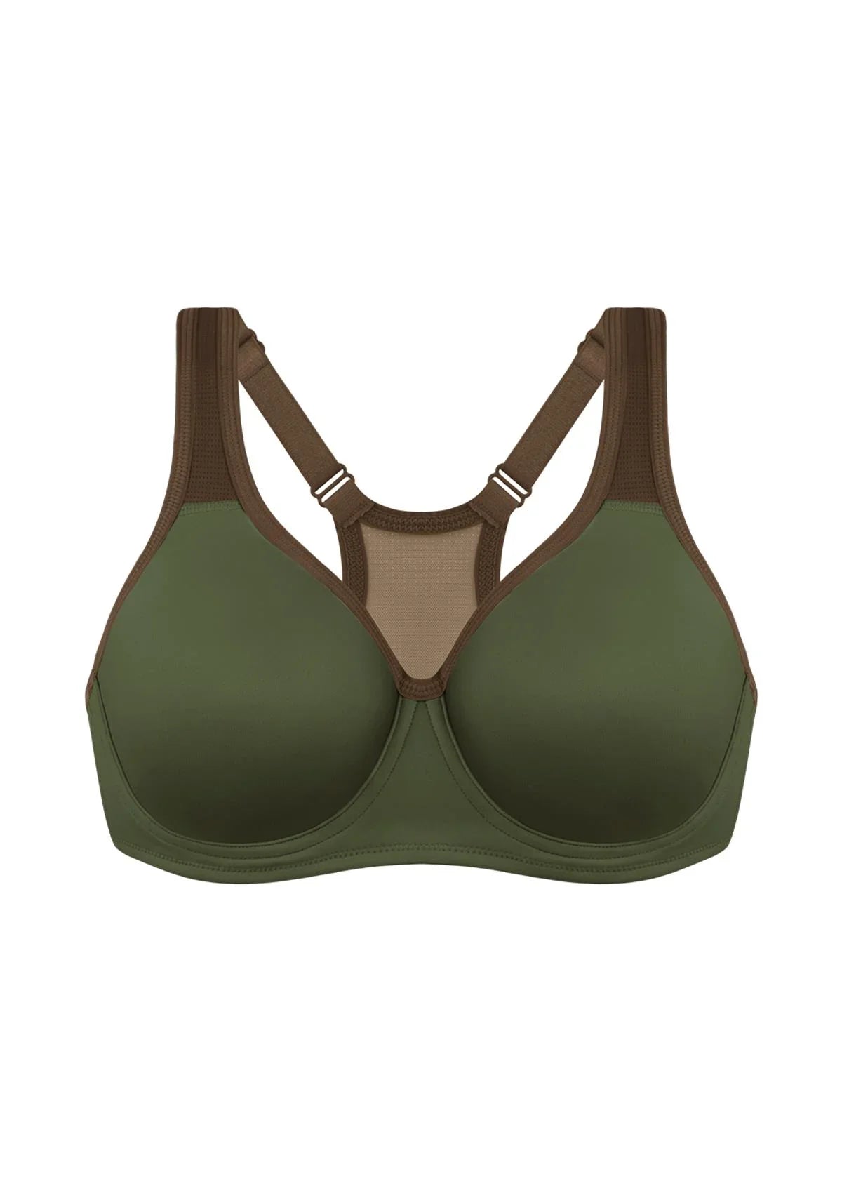ComfyArc Unlined Outside Underwire Racerback Sports Bra - HSIA
