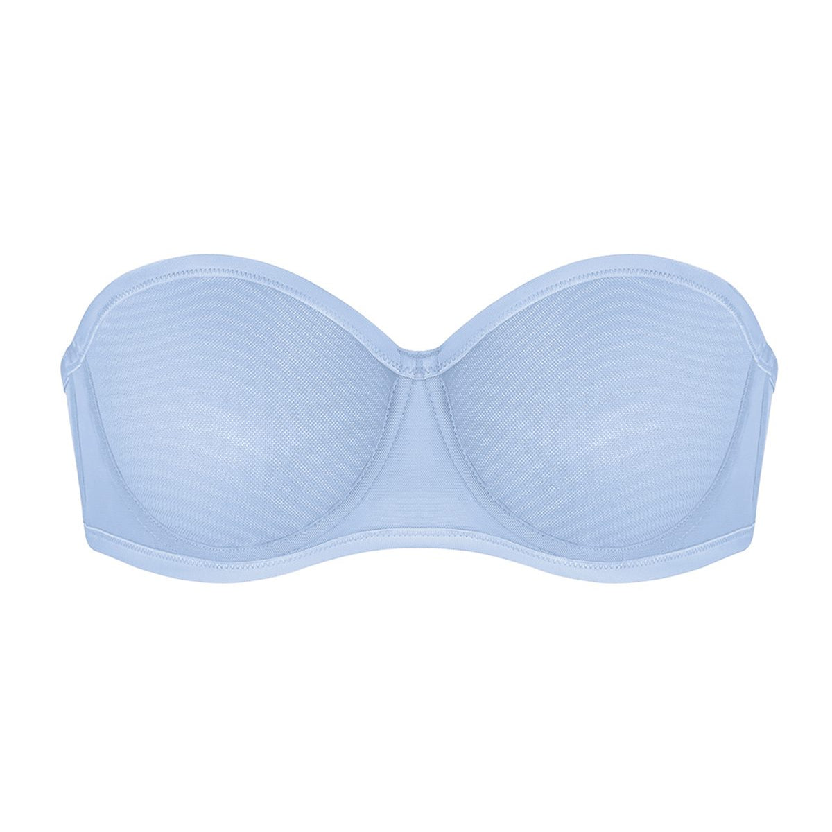 Bella Sheer Mesh Unlined Underwire Strapless Balconette Bra