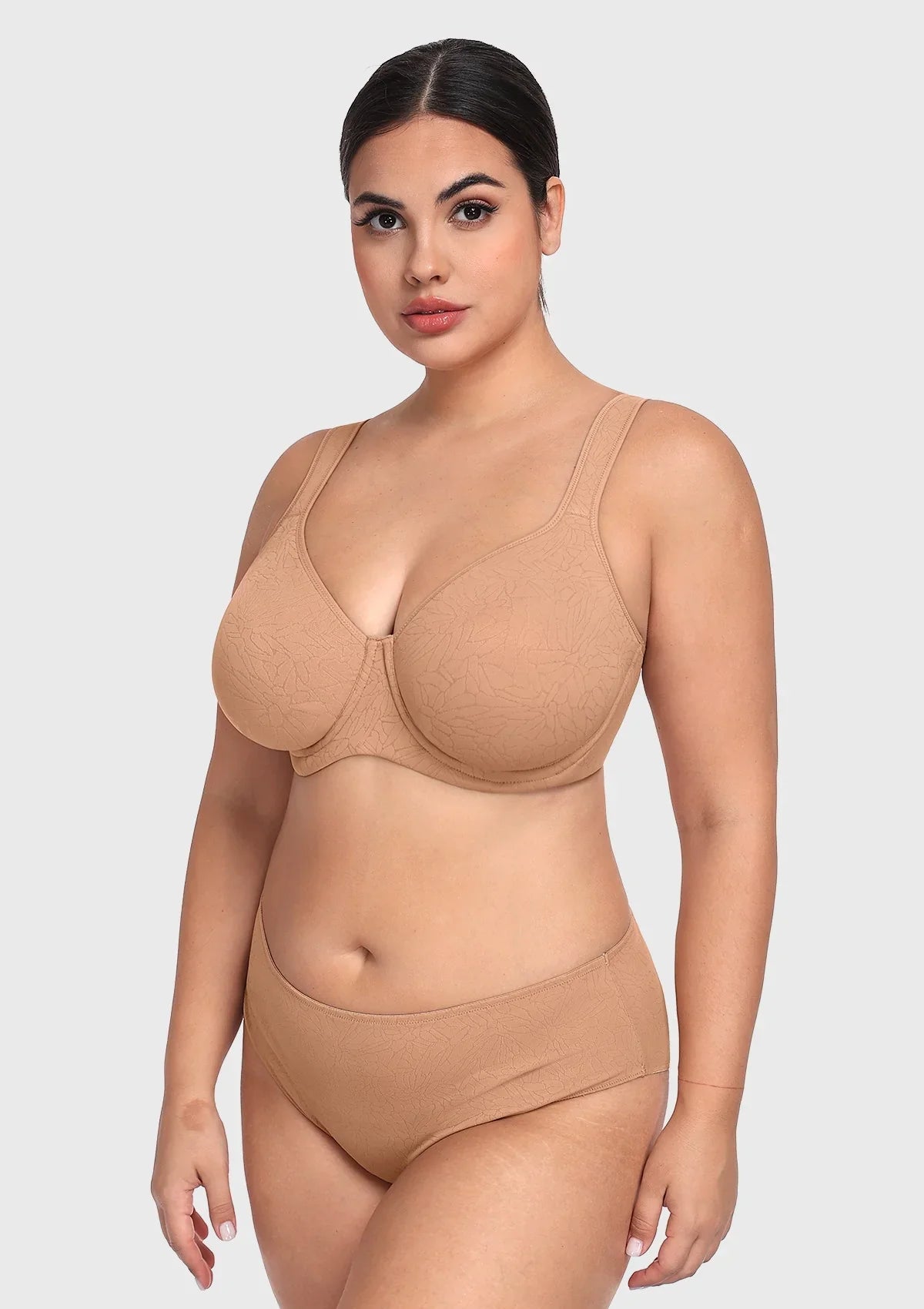 HSIA Joan Comfortzone Soft T-Shirt Full Coverage Unlined Unpadded Underwire Plus Size Minimizer Bra Everyday Bra - HSIA