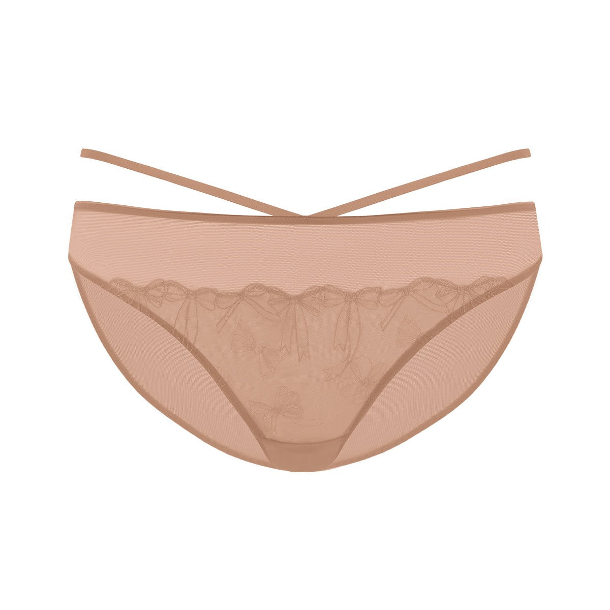 HSIA Renna Holiday Embroidered Red Mesh Brief Underwear - HSIA