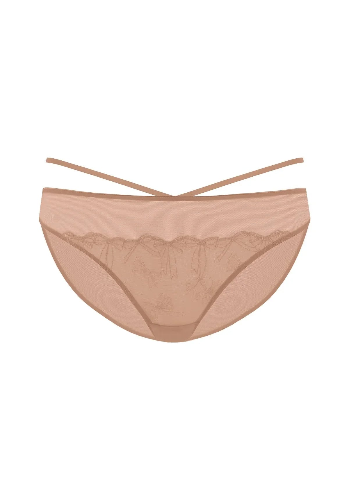 HSIA Renna Holiday Embroidered Red Mesh Brief Underwear - HSIA
