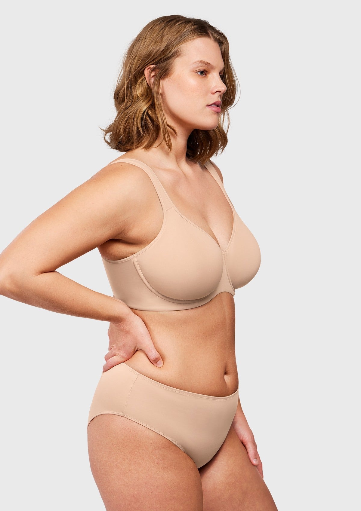 (Cardi B recommends)Joan Ultimate Soft T-shirt Unlined Underwire Minimizer Bra - HSIA