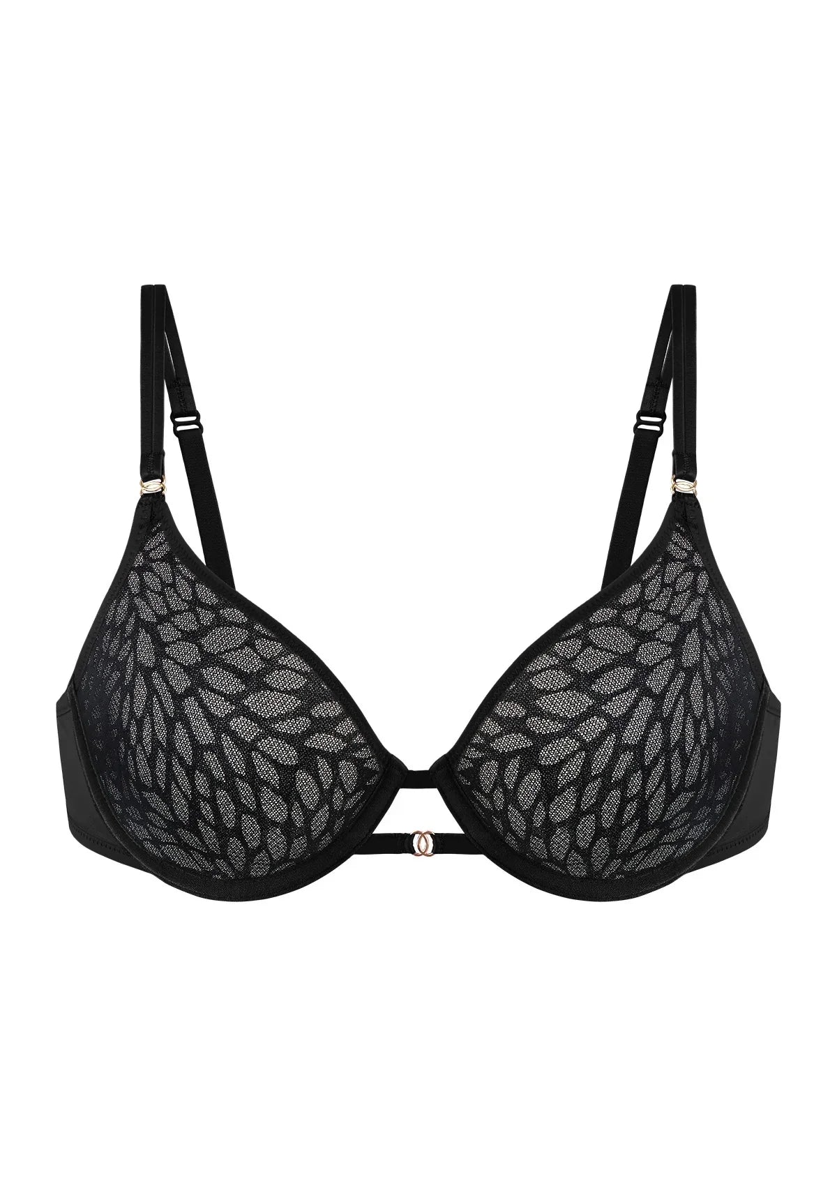 HSIA Vine Sexy Underwire Half-Cup Bra with Sheer Single-Layer Lace - HSIA
