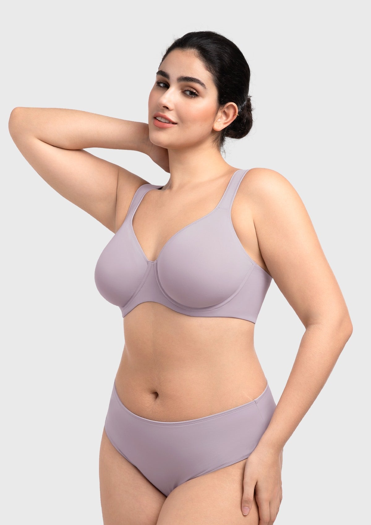 (Cardi B recommends)Joan Ultimate Soft Dark Beige T-shirt Unlined Minimizer Bra - HSIA