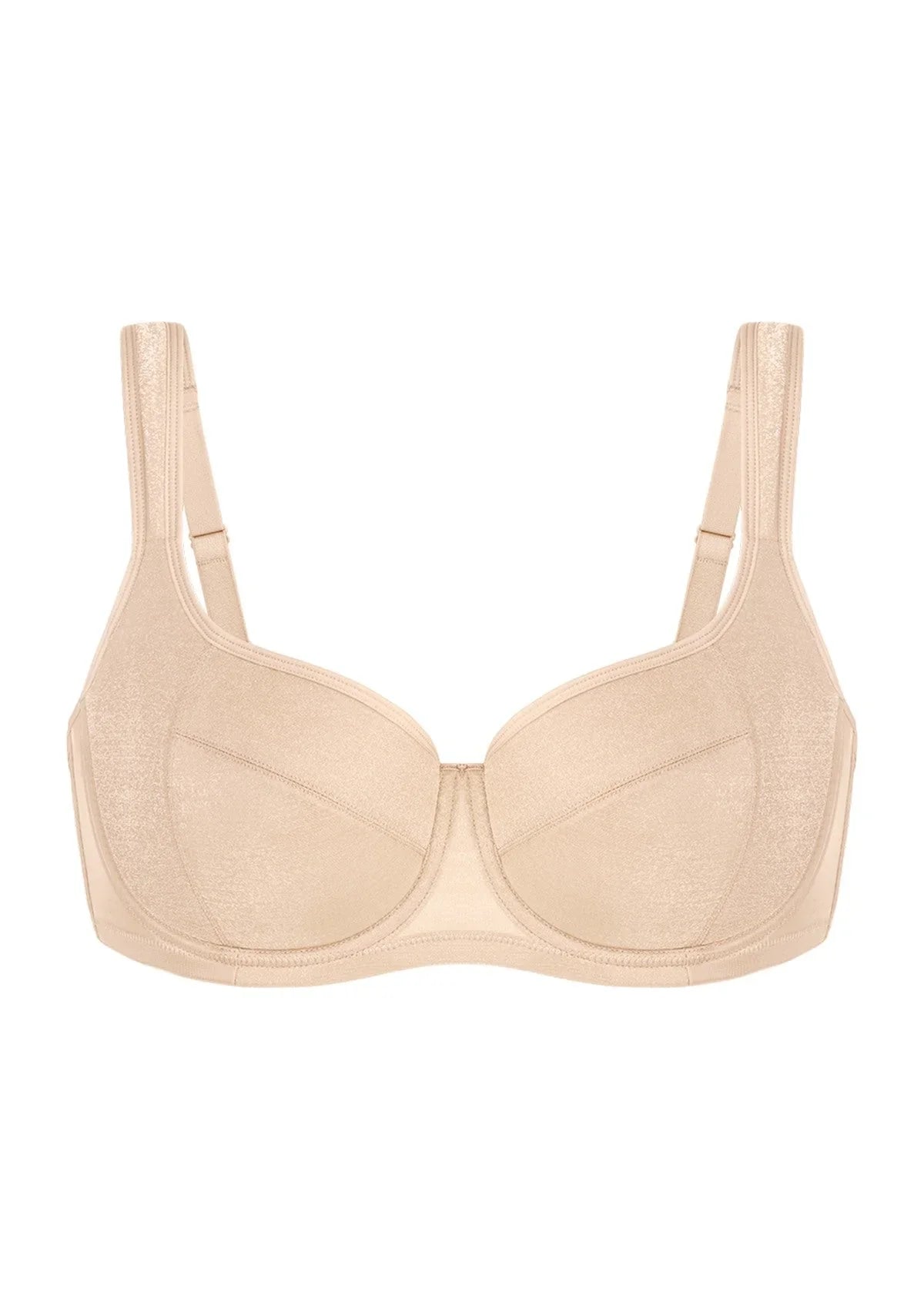 Starry Night Lightly Lined Lightly Padded Plus Size Pink Balconette Bra - HSIA