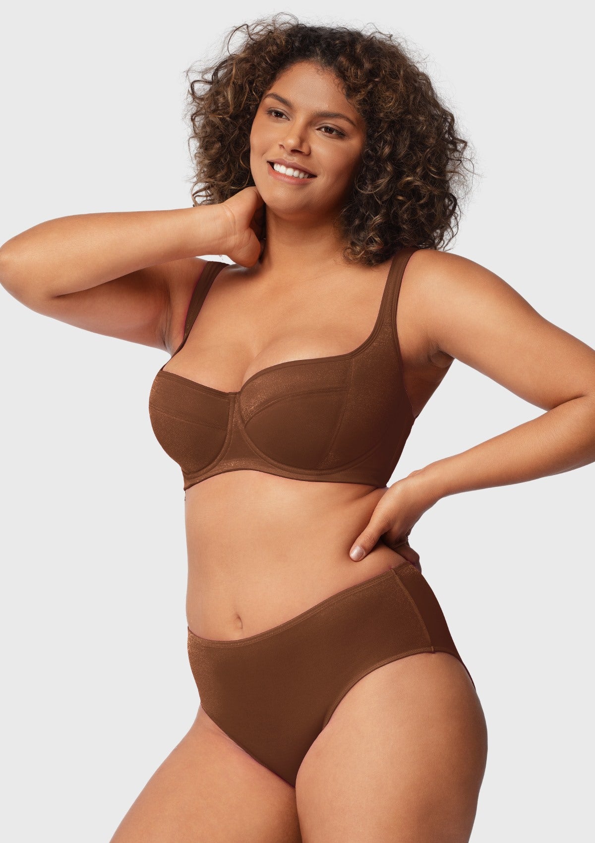 Starry Night Lightly Lined Lightly Padded Plus Size Balconette Bra - HSIA