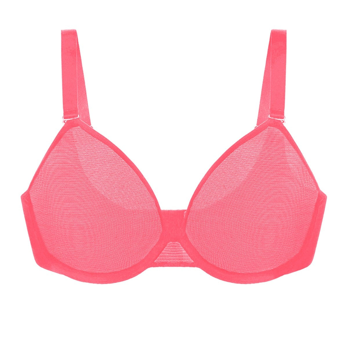 Seraphina Unlined Underwire Sheer Mesh Bra - HSIA