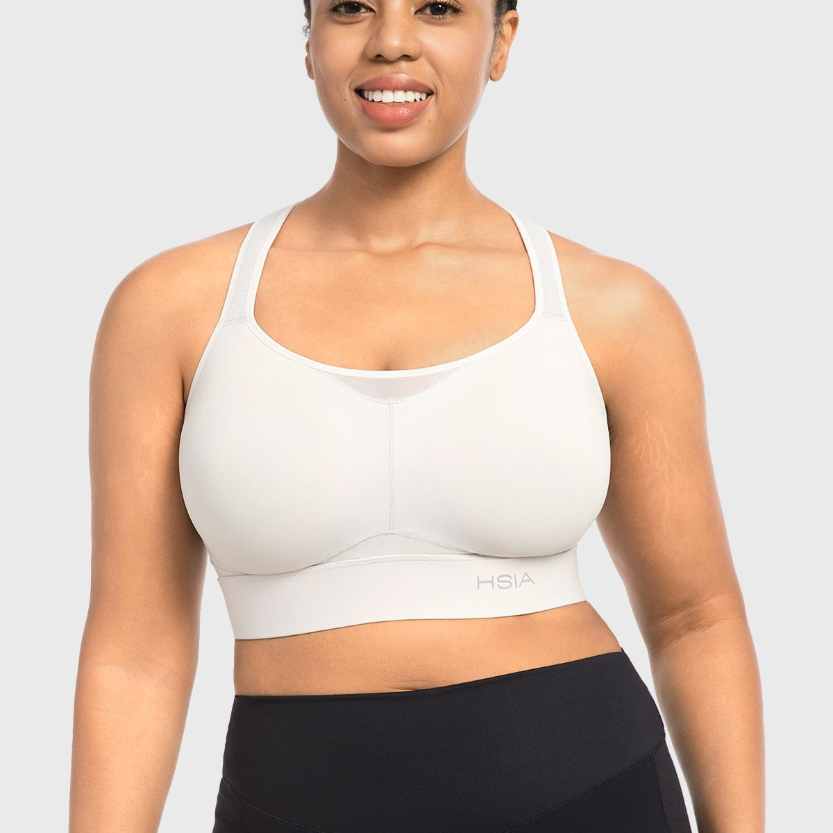 HSIA FlexCore High Impact Racerback Sports Bra Adjustable Support Full Coverage Fit
