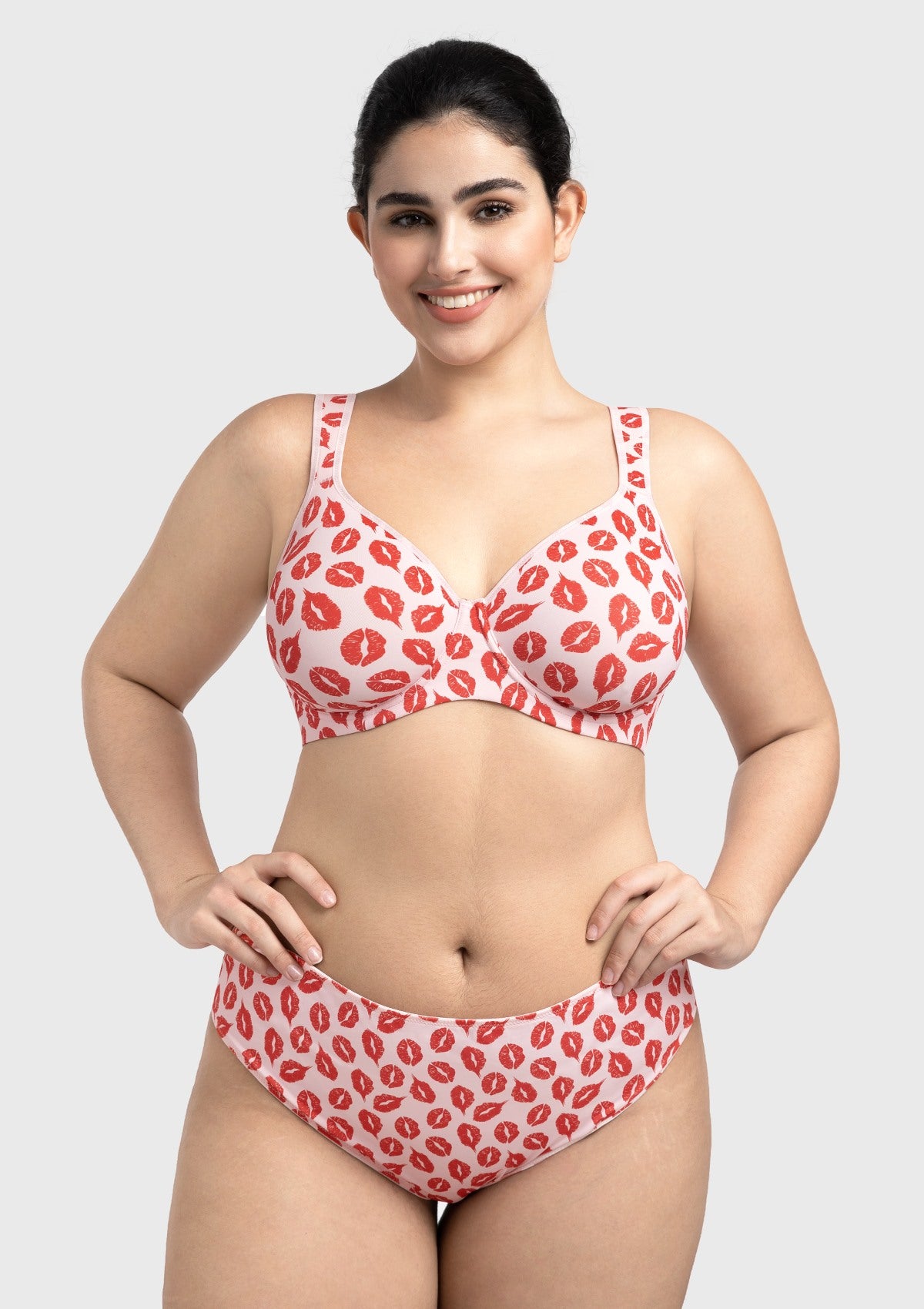 (Cardi B recommends)Joan Ultimate Soft T-shirt Unlined Minimizer Pink Bra - HSIA