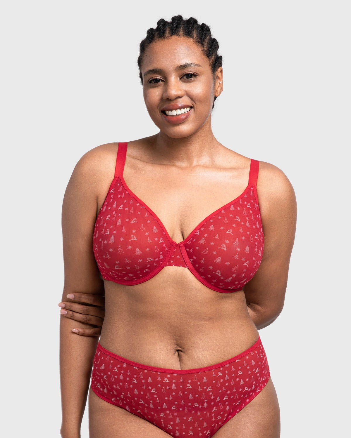 HSIA Christmas Holiday Edit Unlined Plus Size Non-padded Underwire Adjustable Straps Full Coverage Bra - HSIA