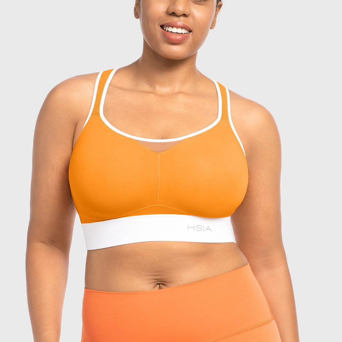 HSIA FlexCore High Impact Racerback Sports Bra Adjustable Support Full Coverage Fit