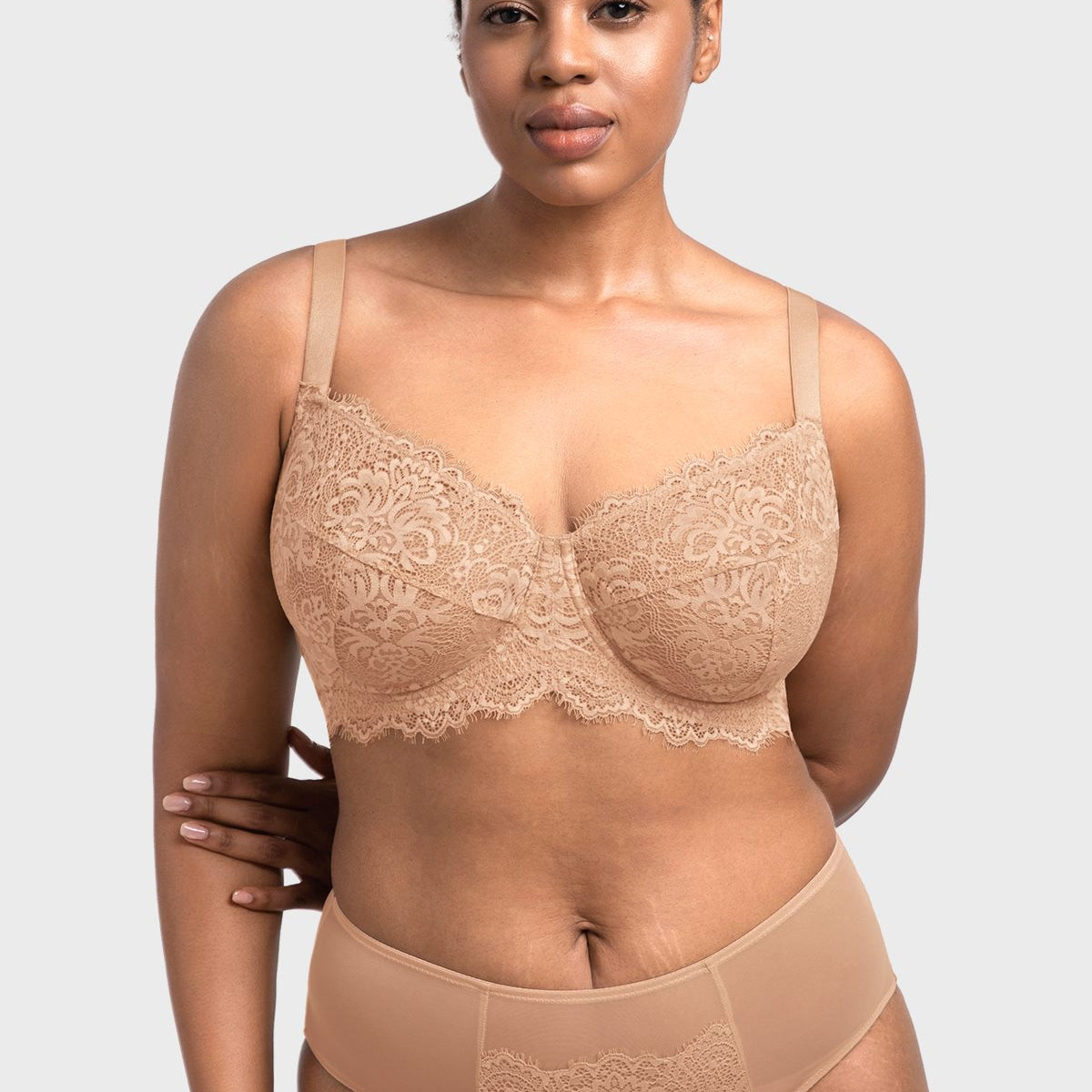HSIA Horizon Blue Sunflower Underwire Lace Bra