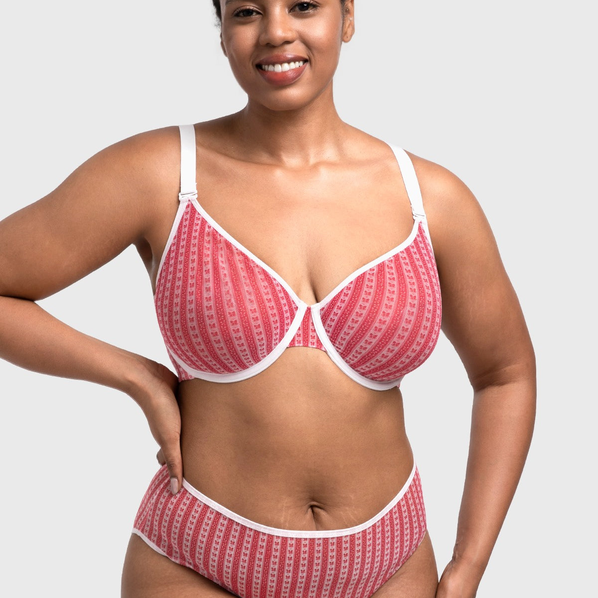 HSIA Christmas Holiday Edit Unlined Plus Size Non-padded Underwire Adjustable Straps Full Coverage Bra - HSIA