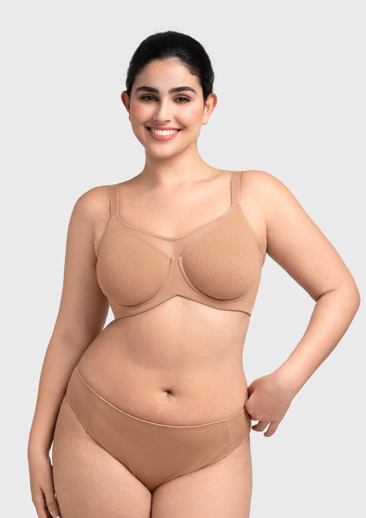 HSIA CoolComfort Plus Size Underwire Smoothing Wide Strap Full Coverage Unlined Minimizer T-shirt Bra - HSIA
