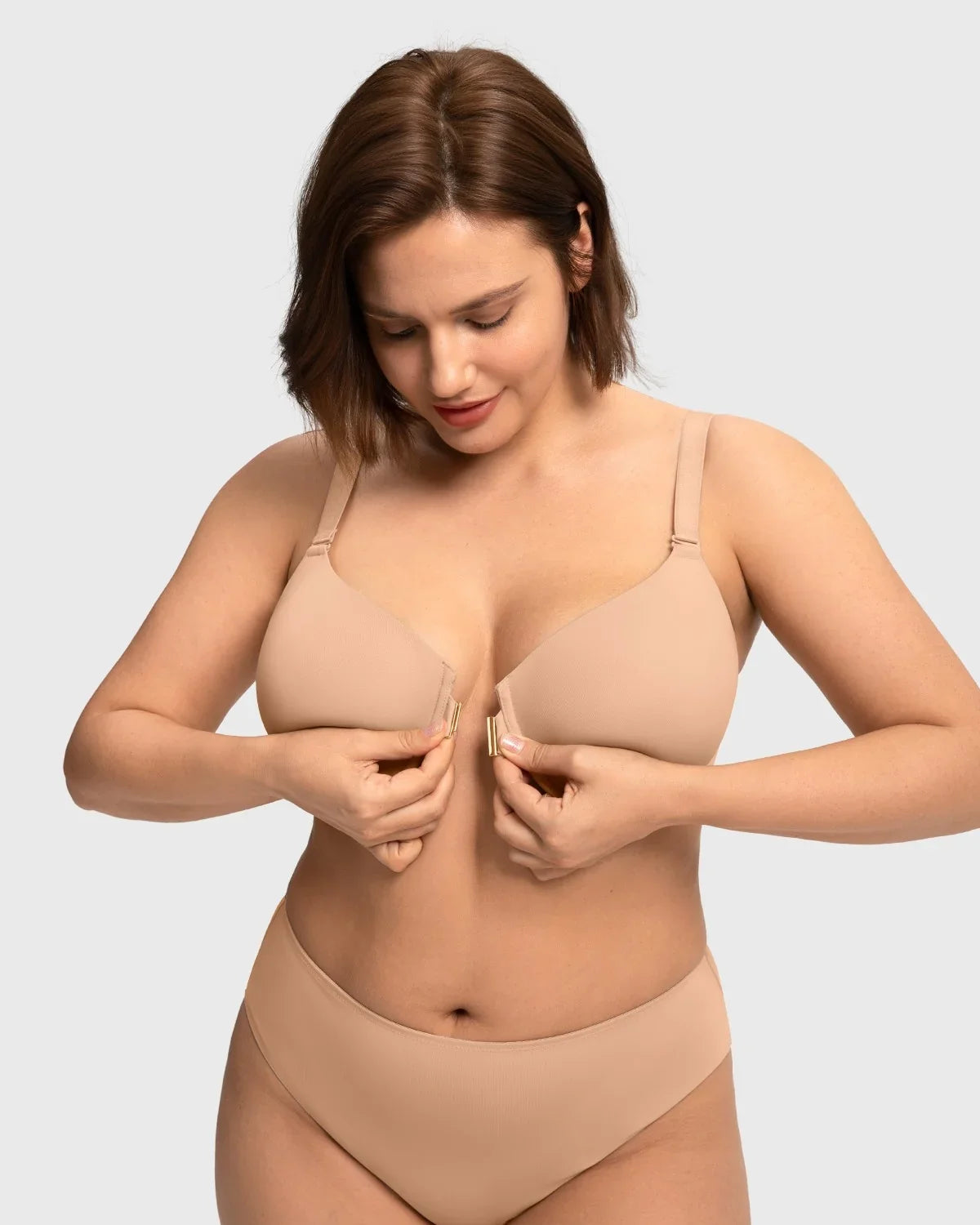 Comfort Underwire Front Closure Molded Cup Bra - HSIA