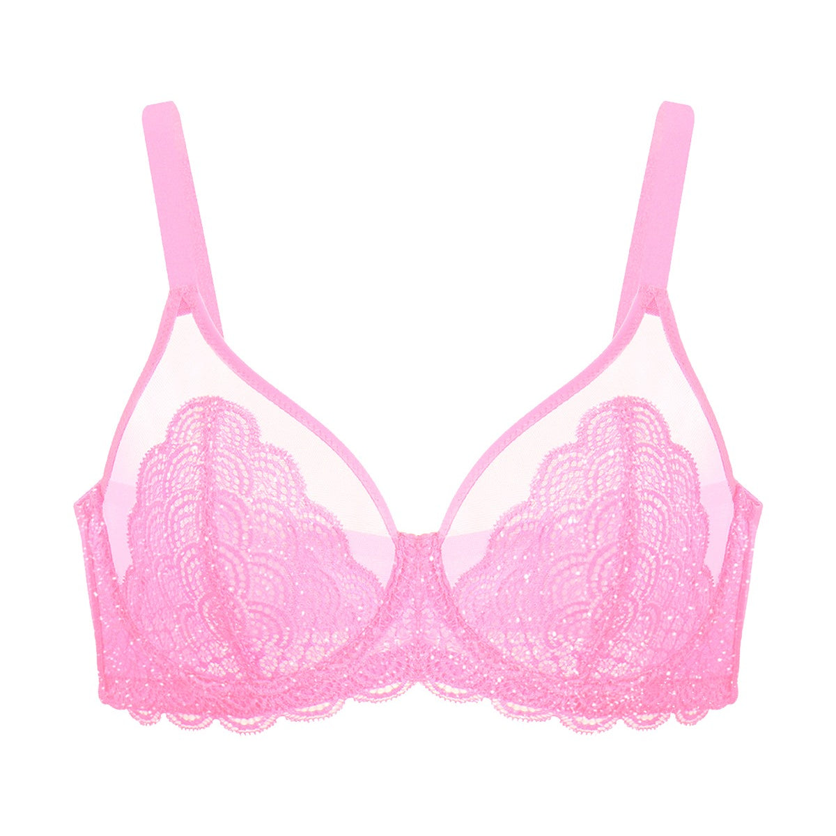 Mermaid Scales Red Unlined Bra