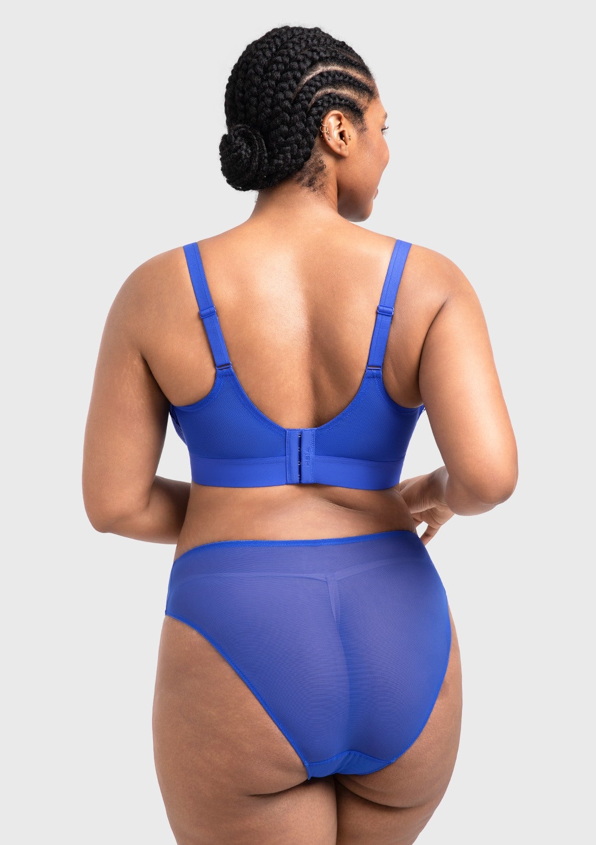 Serenata Flora Linear Lace Sheer Mesh Full Coverage Unlined Underwire Bra - HSIA